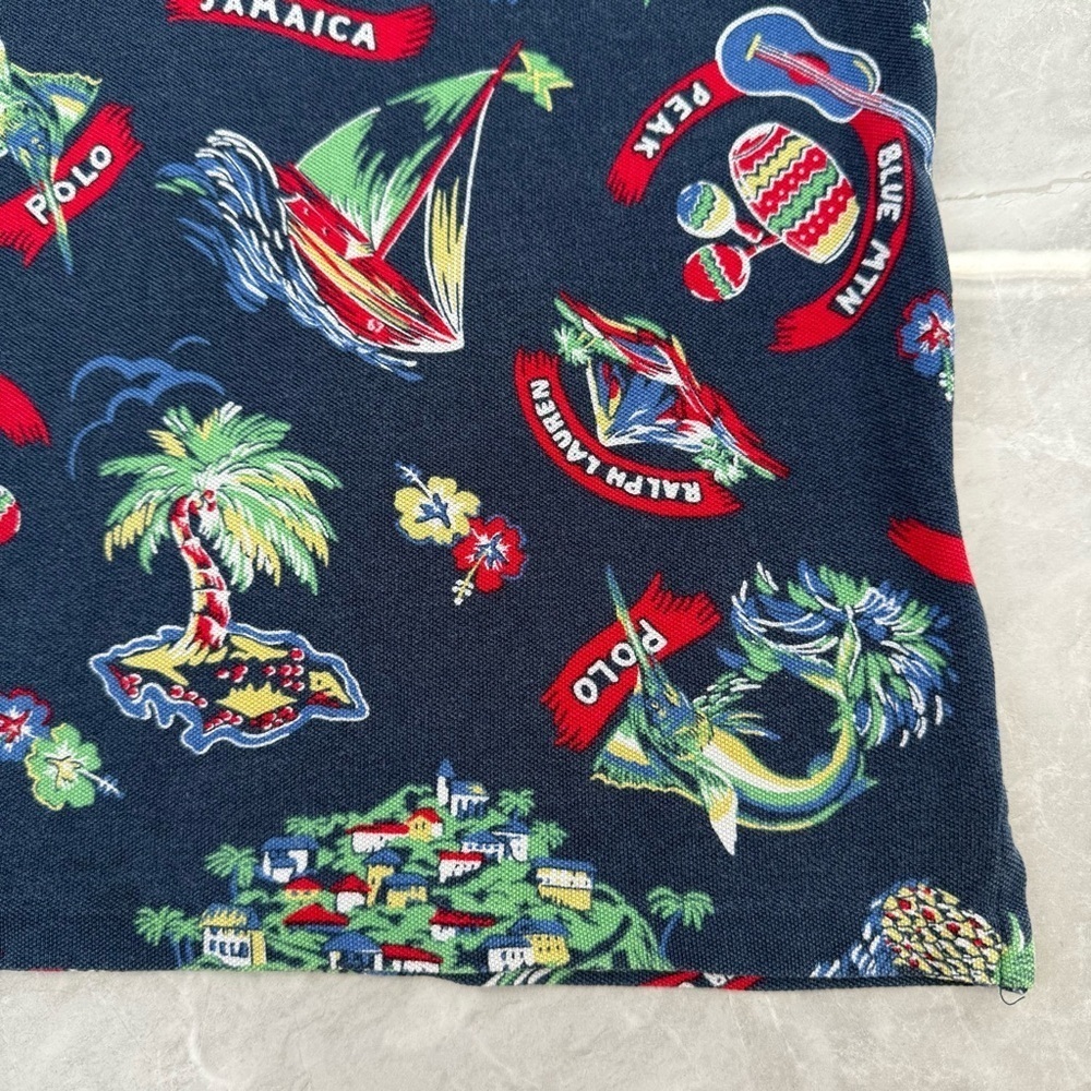 Boys Ralph Lauren Tropical Jamaica 100% Cotton Polo Short Sleeve Shirt Medium - Picture 4 of 16